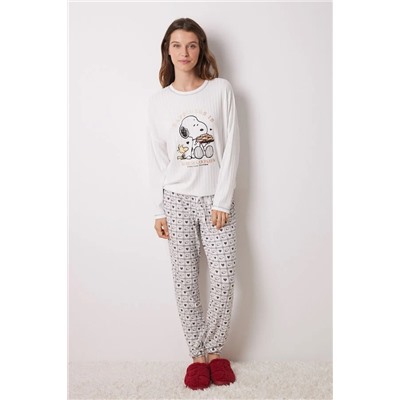 Pijama largo súper soft Snoopy