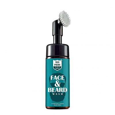 LUSTER Man Pride Charcoal Face &amp; Beard Wash Face Wash Мужская пенка для умывания с древесным углём для лица и бороды  100мл