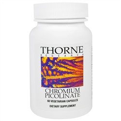 Thorne Research, Пиколинат хрома, 60 капсул на растительной основе