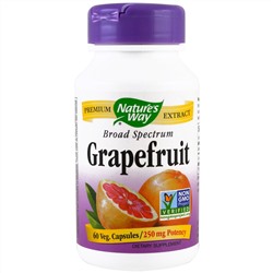 Nature's Way, Грейпфрут, 250 мг, 60 вегетарианских кепов