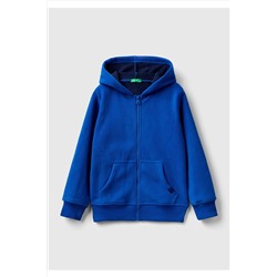 United Colors of BenettonErkek Çocuk Saks Mavi Etiket Detaylı Sweatshirt