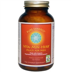The Synergy Company, Vita·Min·Herb, Мультивитамины для мужчин, 120 таблеток