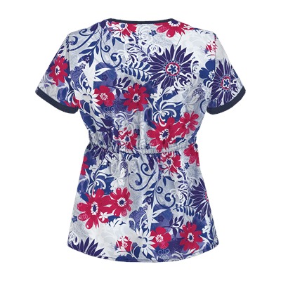Med Couture Scrubs Floral Energy Print Top