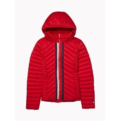 TOMMY HILFIGER HOODED PACKABLE PUFFER JACKET