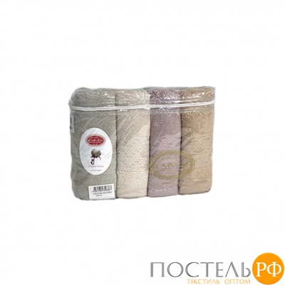 Набор полотенец Карвен "GIRDAP" Cotton (penye) 70*140 4шт. махра HS 1005