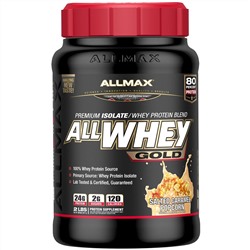 ALLMAX Nutrition, AllWhey Gold, 100% сывороточный протеин, соленая карамель и попкорн, 2 фунта (907 г)