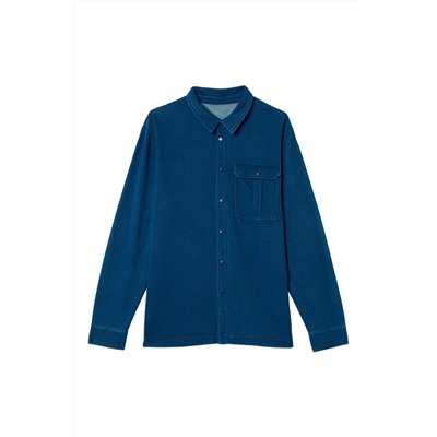 Camisa vaquera de algodón orgánico Jeanshirtiz - Azul