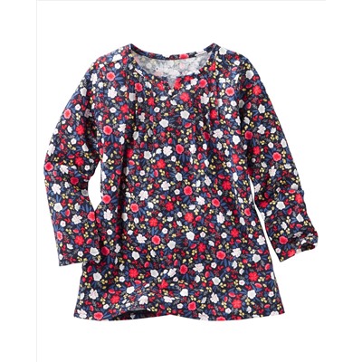 TLC FLORAL PIN-TUCK TUNIC