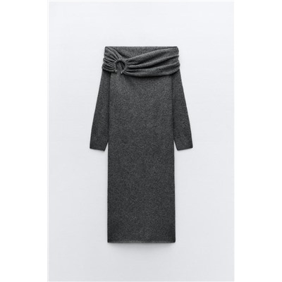 FEW ITEMS LEFT DRAPED KNIT DRESS