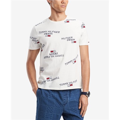 Tommy Hilfiger Denim Men's Handwritten Scattered Logo T-Shirt