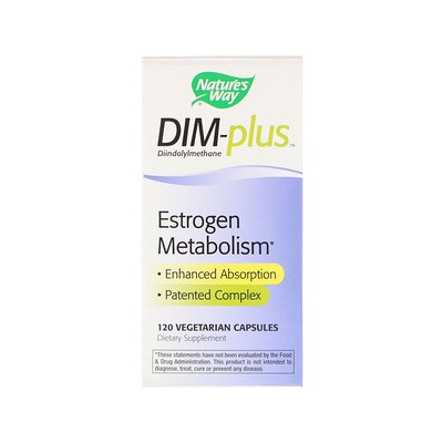 Nature's Way, DIM-plus, с формулой, улучшающей метаболизм эстрогенов, 120 капсул