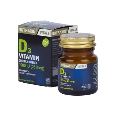 Витамин D3 Nutraxin 1000IU (25мкг), 120 таблеток