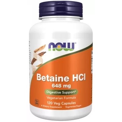Now Betaine Hcl (648 мг) 120 капсул