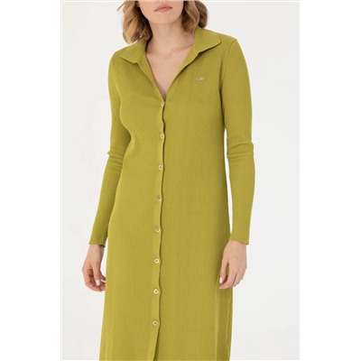 Kadın Fıstık Yeşili Triko Elbise