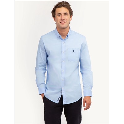 SOLID STRETCH POPLIN LONG SLEEVE SHIRT