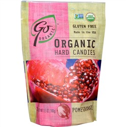 Go Organic, Органические леденцы со вкусом граната, 3,5 унции (100 г)