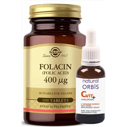 Solgar Folic Acid (FOLACİN) 400 Mcg 100 Tablet (VİTAMİN C SERUM 30 ML HEDİYELİ FOLİK ASİD) hızlıgeldi002015