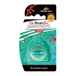 [DR. NANOTO] Зубная нить плоская 3 в 1 БЕЗ ЗАПАХА Dr.NanoTo, 1 шт. х 30 м