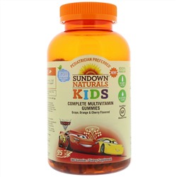 Sundown Naturals Kids, Complete Multivitamin Gummies, Disney Cars 3, Grape, Orange & Cherry Flavored, 180 Gummies