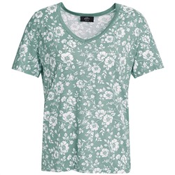 Damen T-Shirt mit floralem Allover-Motiv