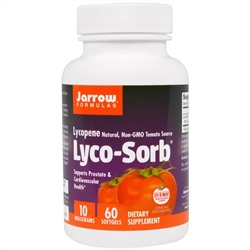 Jarrow Formulas, Ликопен Lyco-Sorb, 10 мг, 60 мягких капсул