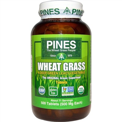Pines International, Pines, ростки пшеницы, 500 мг, 500 таблеток