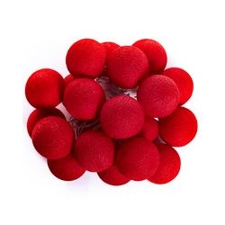 Тайская  гирлянда с шариками темно-красного цвета(Очень большие-спец.заказ для нашего сайта) 20 шариков / Lightening balls deep red