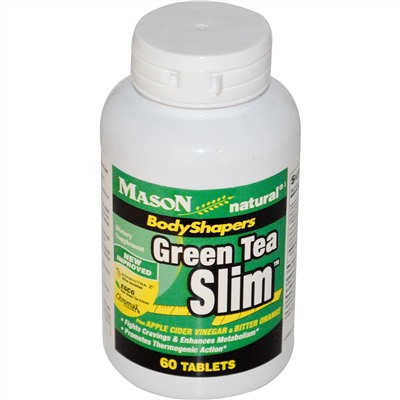 Mason Naturals, Зеленый чай для похудения, 60 таблеток