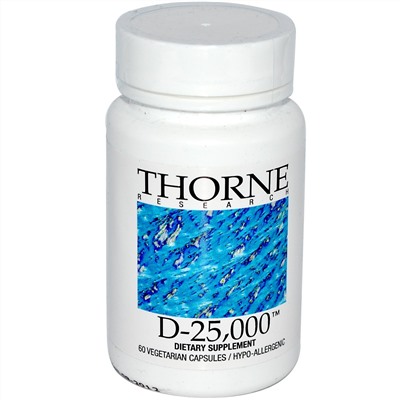 Thorne Research, D-25,000, 60 растительных капсул