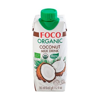FOCO Organic tetra pak Кокосовый напиток без сахара 330мл