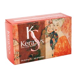 [KERASYS] Мыло для лица и тела SILK MOISTURE BAR с экстрактами альпийских трав и миндальным маслом , 100г