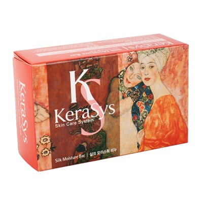 [KERASYS] Мыло для лица и тела SILK MOISTURE BAR с экстрактами альпийских трав и миндальным маслом , 100г