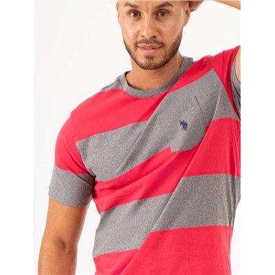 RUGBY STRIPE JERSEY T-SHIRT WITH POCKET