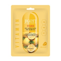 JIGOTT VITAMIN REAL AMPOULE MASK Тканевая маска для лица с витаминами 27мл