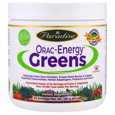Paradise Herbs, ORAC-Energy Greens, 6.4 унций (182 г)
