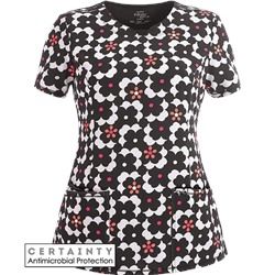 Cherokee Infinity Scrubs Mod About You Antimicrobial Print Top