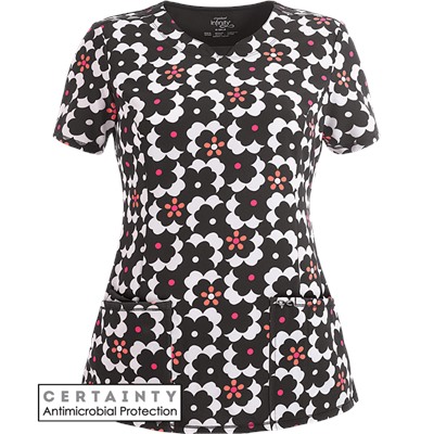 Cherokee Infinity Scrubs Mod About You Antimicrobial Print Top