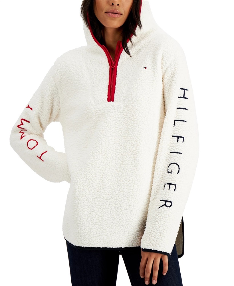 Tommy hilfiger deals quarter zip sweatshirt