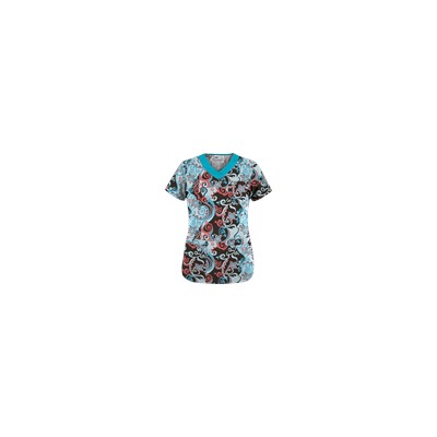 UA Imperial Garden Espresso Print Scrub Top