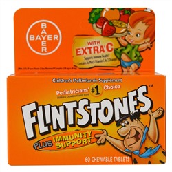 Flintstones, Детская мультивитаминная добавка, фруктовые ароматы, 60 жевательных таблеток с приятным вкусом