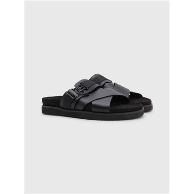TOMMY HILFIGER CLEATED LEATHER SANDAL
