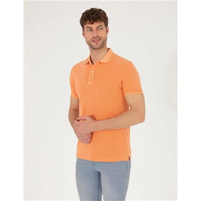 Turuncu Slim Fit Polo Yaka Tişört