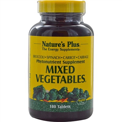 Nature's Plus, Смесь овощей, 180 таблеток