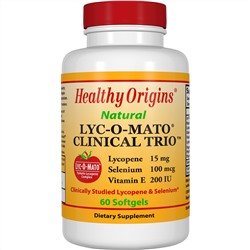 Healthy Origins, Клинический тройной комплекс Lyc-O-Mato, 60 гелевых капсул