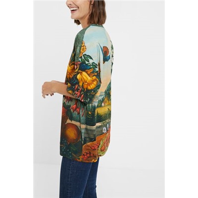 Camiseta oversize floral