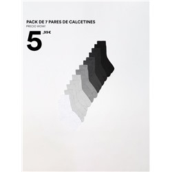 PACK OF 7 PAIRS OF BASIC LONG SOCKS
