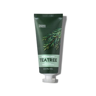 TENZERO RELIEF HAND CREAM - TEATREE Успокаивающий крем для рук с экстрактом чайного дерева 100г