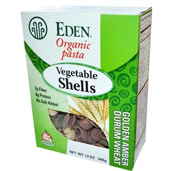 Eden Foods, Органические макаронные изделия, овощные ракушки, 340 г