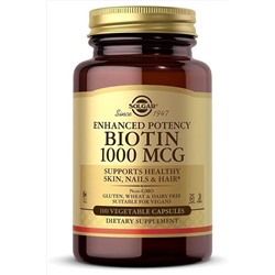 Solgar Biotin 1000 Mcg 100 Bitkisel Kapsül PARKFARMAPAKET1