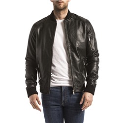 BLUE WELLFORD Leather Jacket Atrato